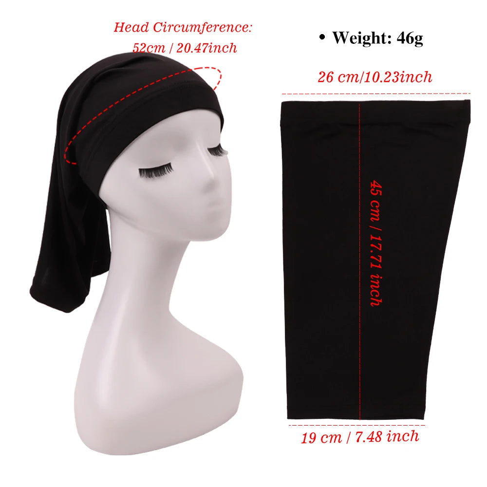 Spandex Skull Cap For Dreadlock Braid Unisex Dreadlock Cap Long Hair Dreads Head Wrap Sleeping Cap Long Hair Covers Sleep Bonnet