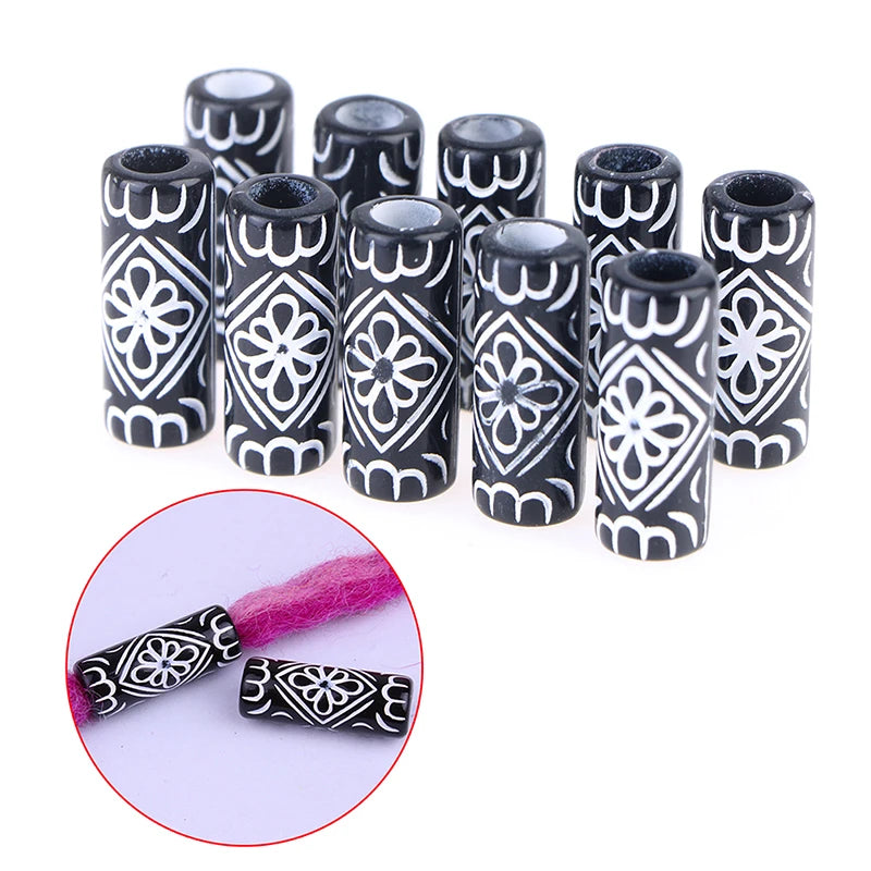 50-180pc/Set Metal African Hair Rings Beads Cuffs Tubes Charms Dreadlock Dread Hair Braids Jewelry Decoration Braids Accessories